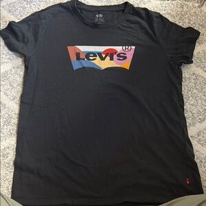 Levi's Black T-Shirt with Colorful Logo